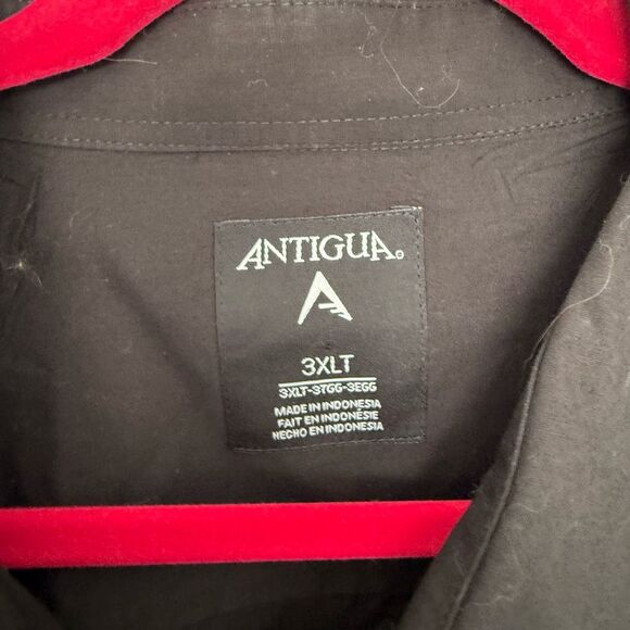 Antigua Men’s 3XLT Kansas City Chief Black Button Down Shirt Top - Picture 2 of 5